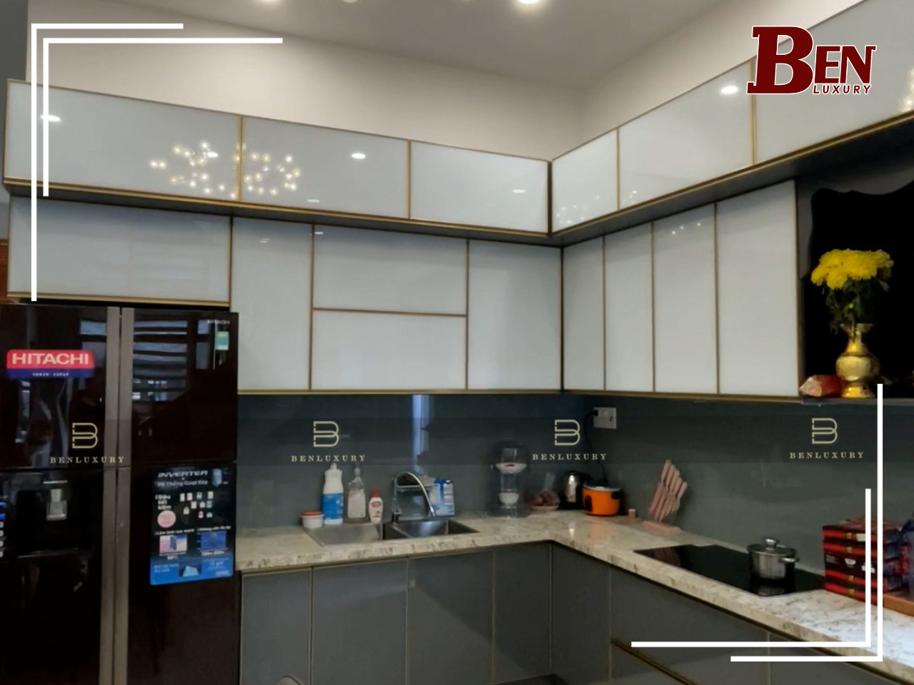 BENLuxury - Dự án tủ bếp nhôm tấm gia đình chị Mỹ Hạnh