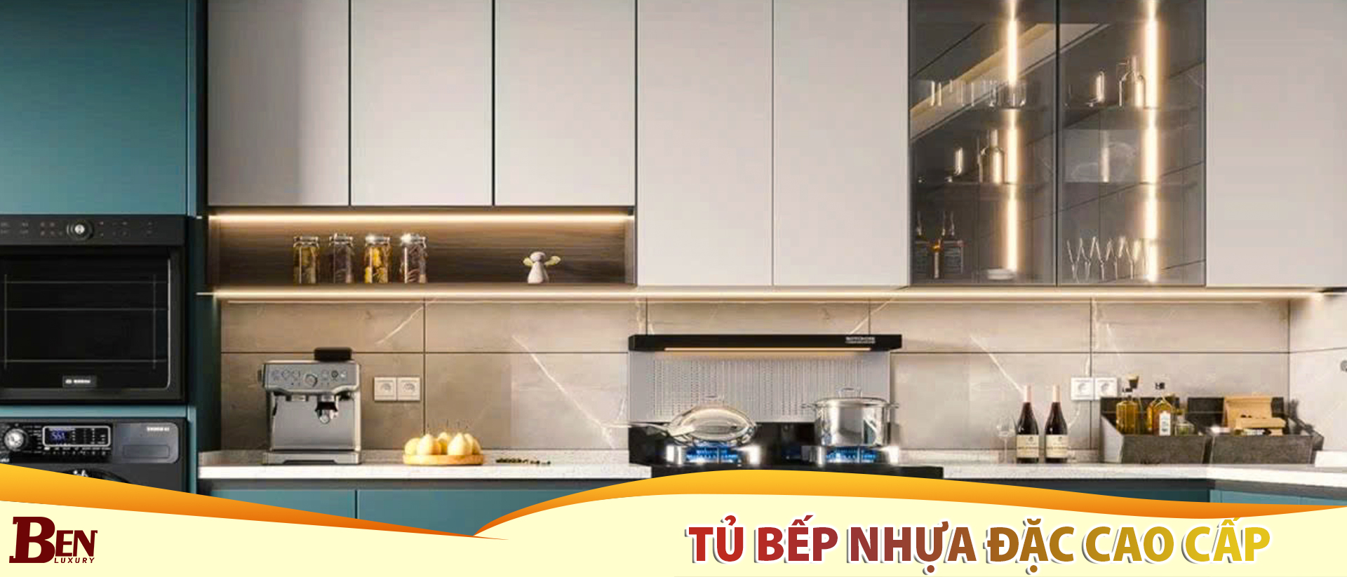 Tủ bếp nhựa đặc