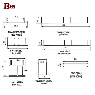 Modul thùng bếp nhôm