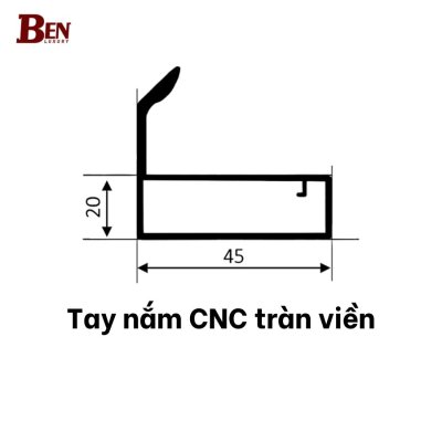 Tay nắm CNC tràn viền