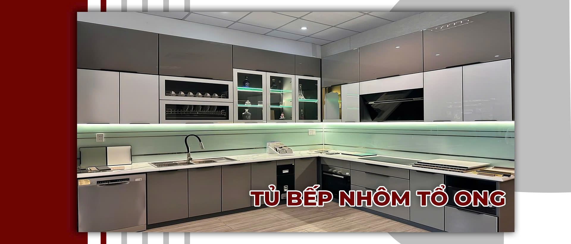 Tủ Bếp Nhôm Tổ Ong