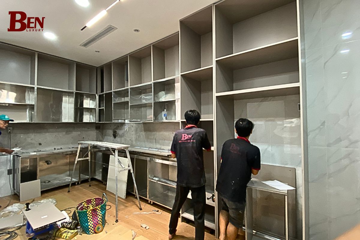 cach lap dat tu bep inox tai nha don gian ben dep chuyen nghiep 3
