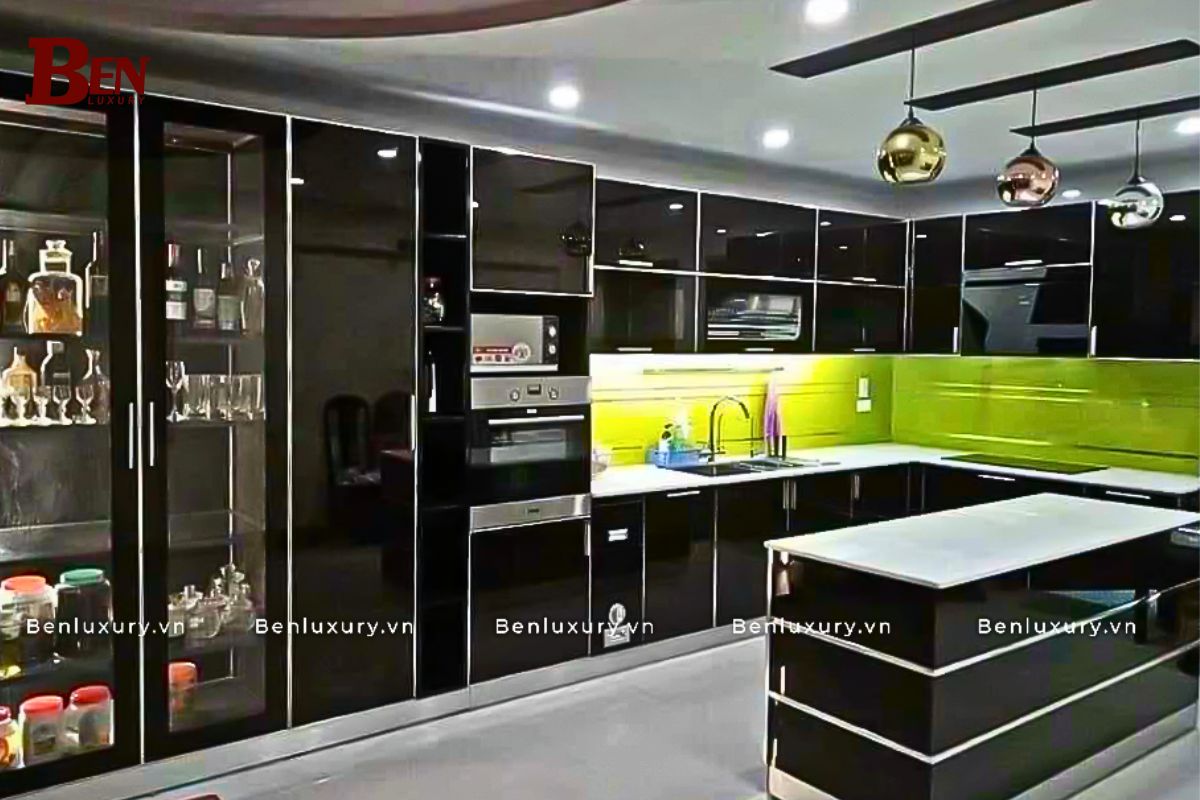 goi y thiet ke tu bep inox cho khong gian rong  sang trong hien dai 6