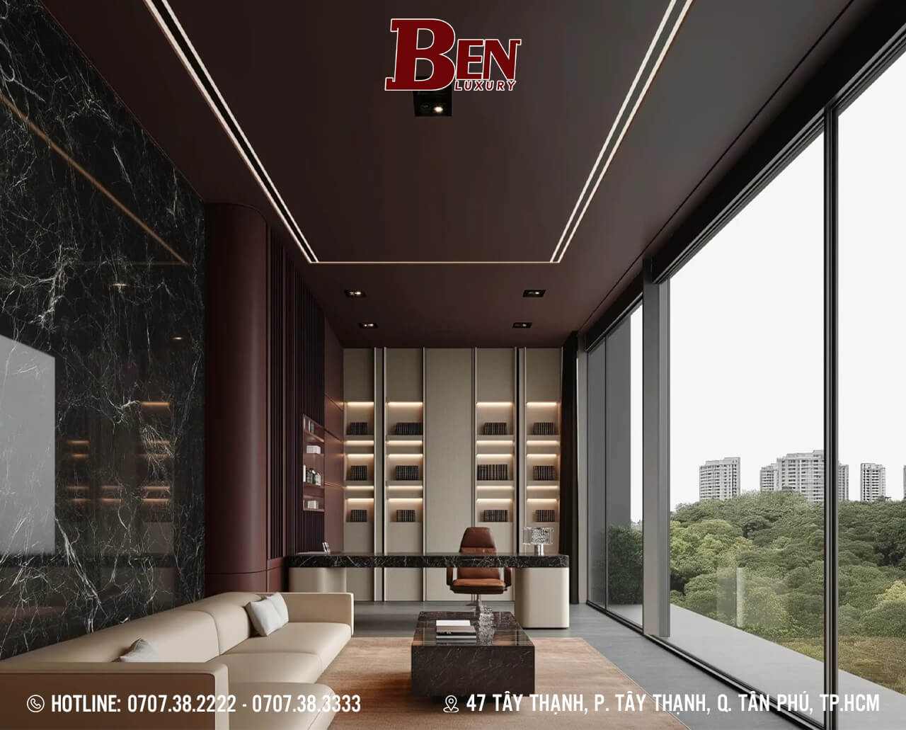 Hoàn Thiện Nội Thất Benluxury Tại Văn Phòng Chủ Tịch & Phòng Họp