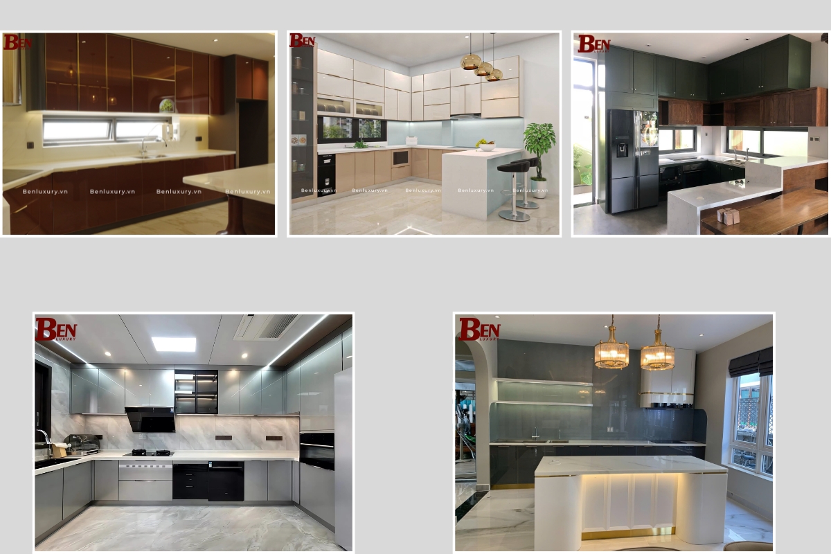 Tủ Bếp Benluxury Nhôm - Inox - Gỗ - Nhựa - Loại Nào Phù Hợp Với Nhà Bạn