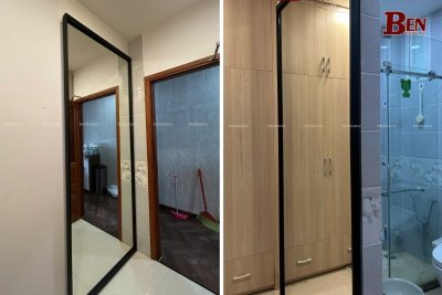 Dự Án Cửa Lùa Tàng Hình Kết Hợp Cánh Gương Soi Tại Quận 11