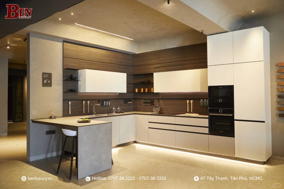 Tủ Bếp Nhôm Tổ Ong Cho Biệt Thự Hiện Đại: Sang Trọng Và Bền Vững