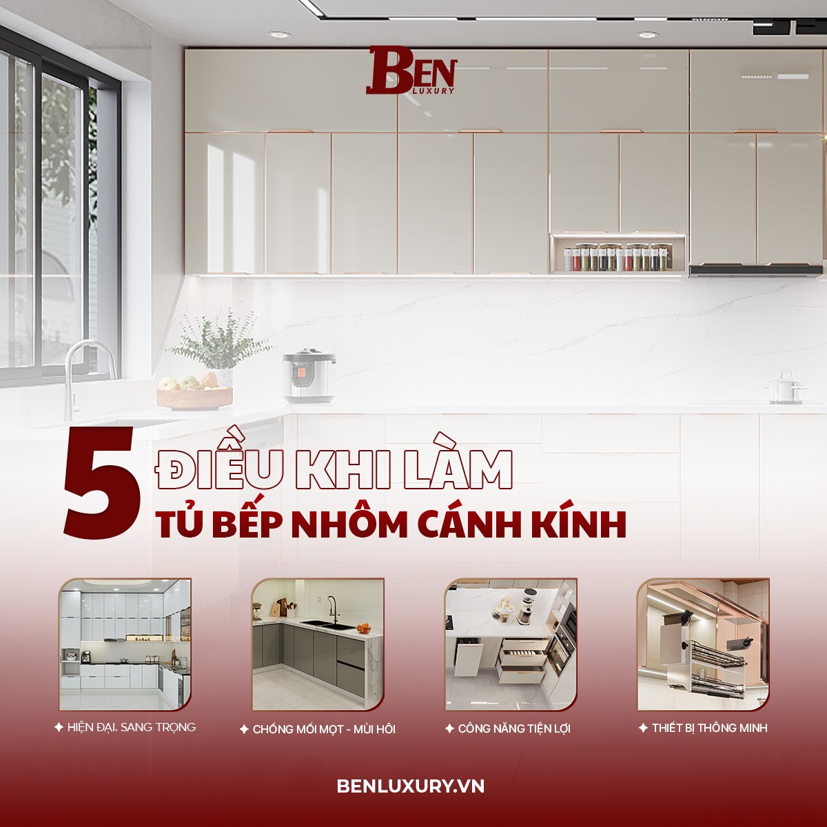 5 luu y lam tu bep canh kinh 2025 ben dep va tiet kiem chi phi 3