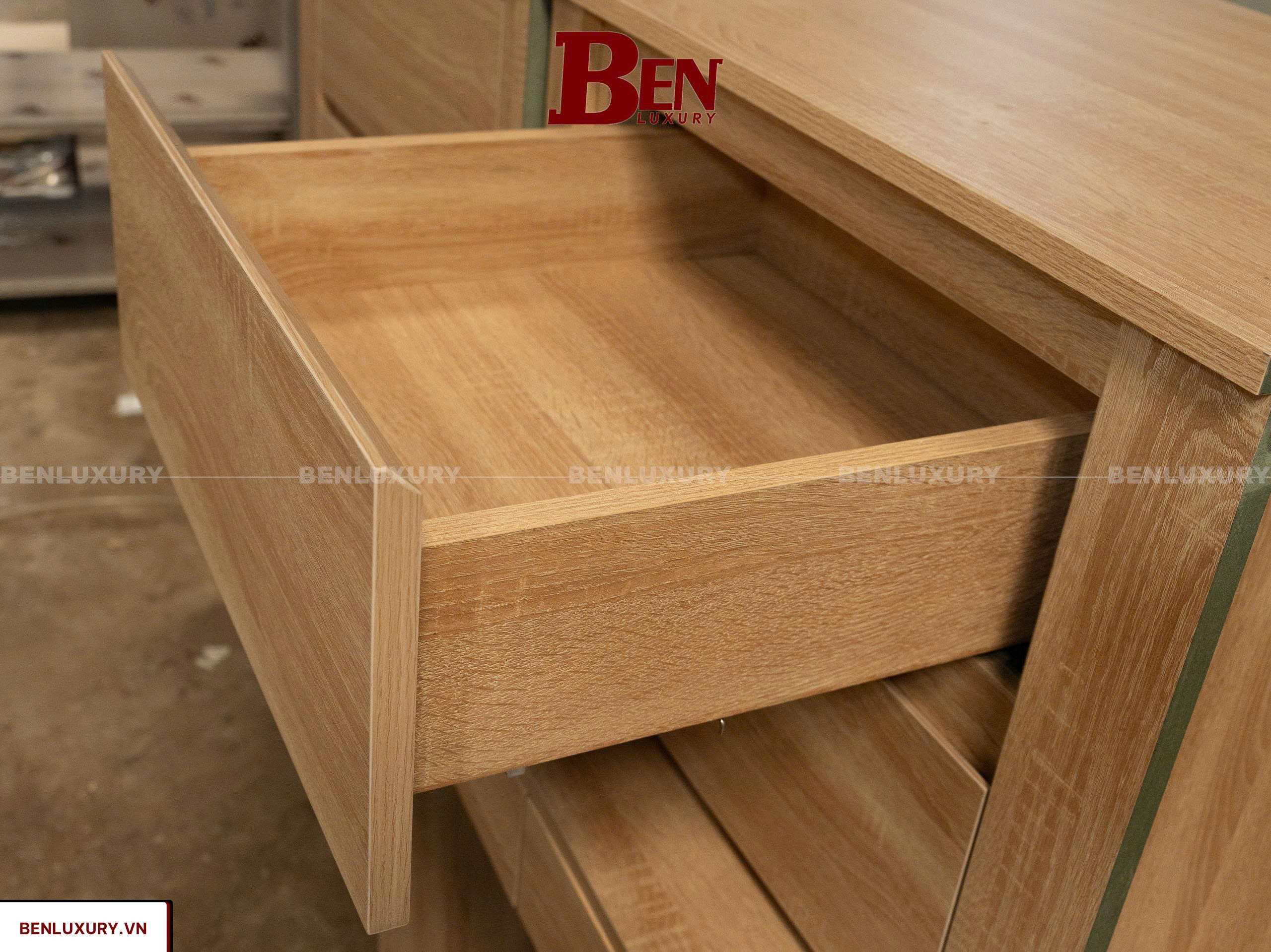 hoan thien ban go mdf loi xanh chong am phu melamine tai xuong 8