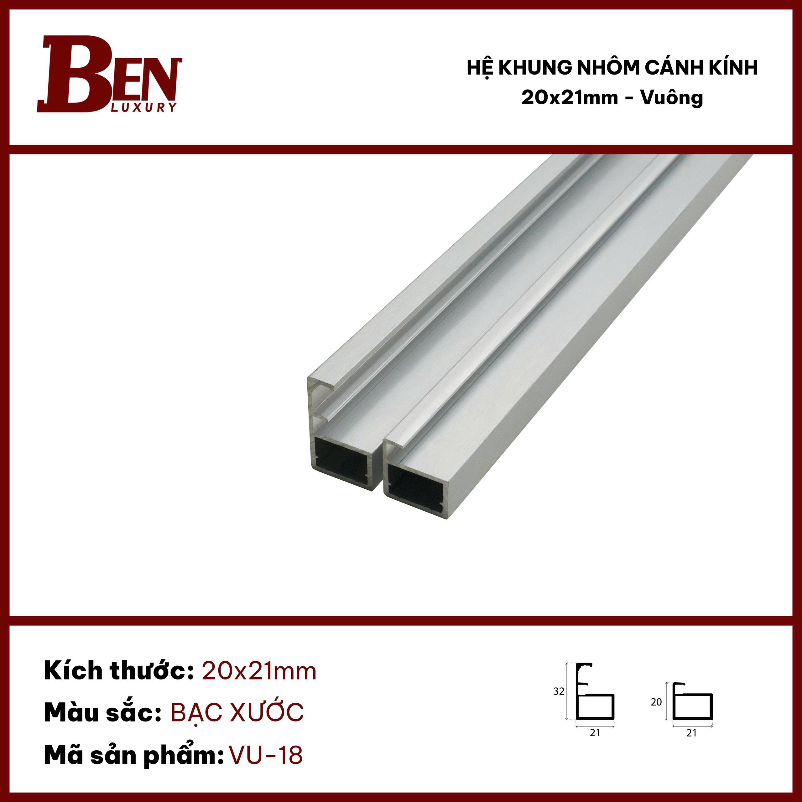 thanh nhom 20x21 tay nam vuong lien khung suot canh 3