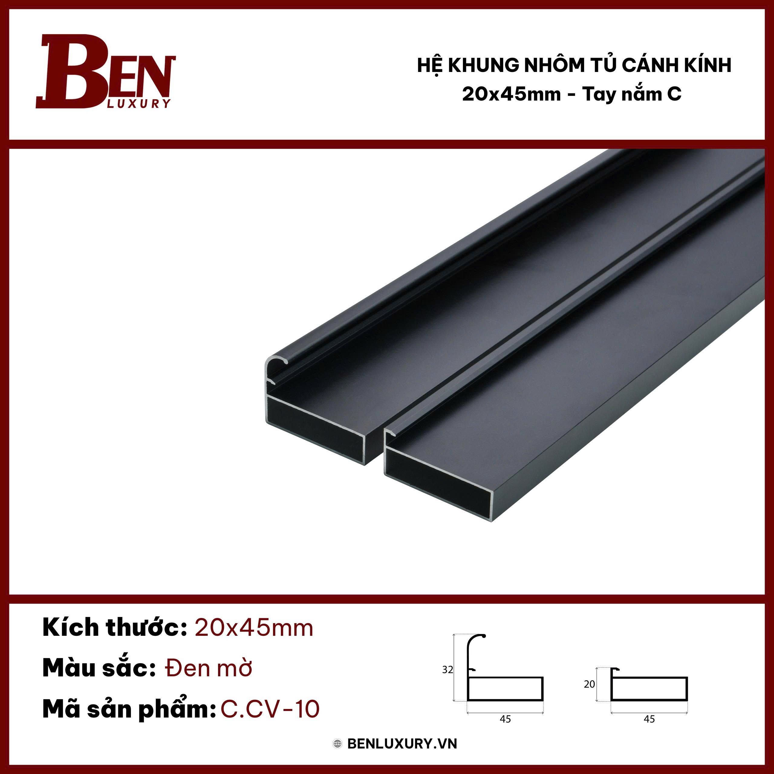 thanh nhom 20x45 tay nam c