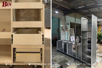 So Sánh Thùng Tủ Bếp Nhôm - Tấm Nhôm Nguyên Tấm Và Tấm Nhôm Ghép