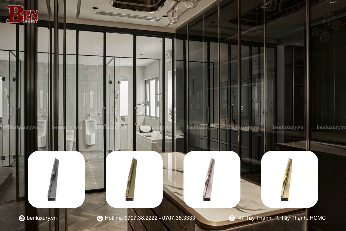 Cánh Kính Nên Dùng Bản Lề Nào Khi Kết Hợp Thanh Nhôm?