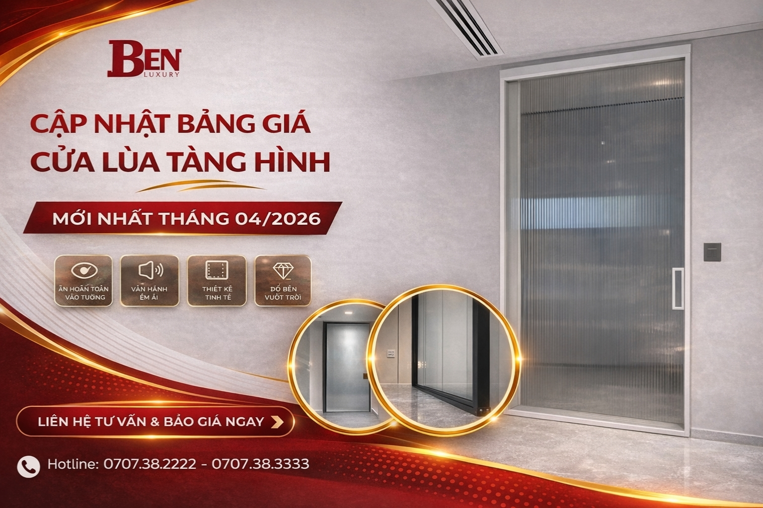 Cập Nhật Báo Giá Lắp Đặt & Gia Công Cửa Lùa Tàng Hình Mới Nhất Tháng 4/2026 Tại TPHCM