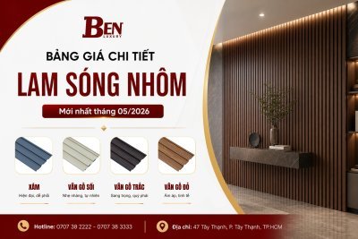 Bảng Báo Giá Chi Tiết Lam Sóng Nhôm - Lam Treo Nhôm Mới Nhất Tháng 05/2026