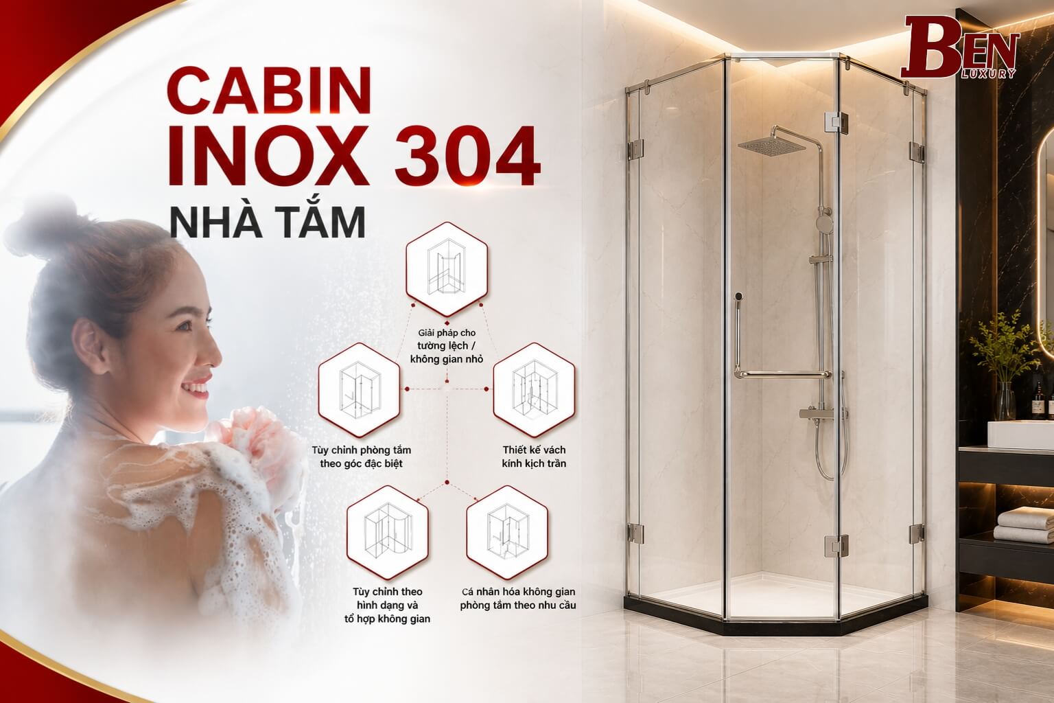 cabin phong tam inox 304 cabin khung inox 304 nha tam benluxury 2