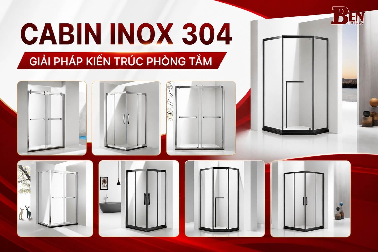 cabin phong tam inox 304 cabin khung inox 304 nha tam benluxury 7