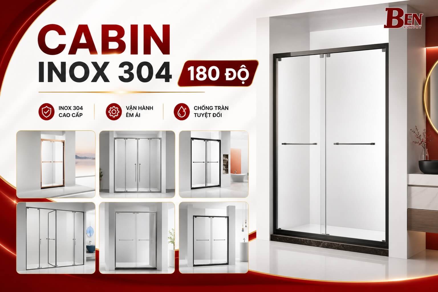 cabin phong tam inox 304 cabin khung inox 304 nha tam benluxury 8