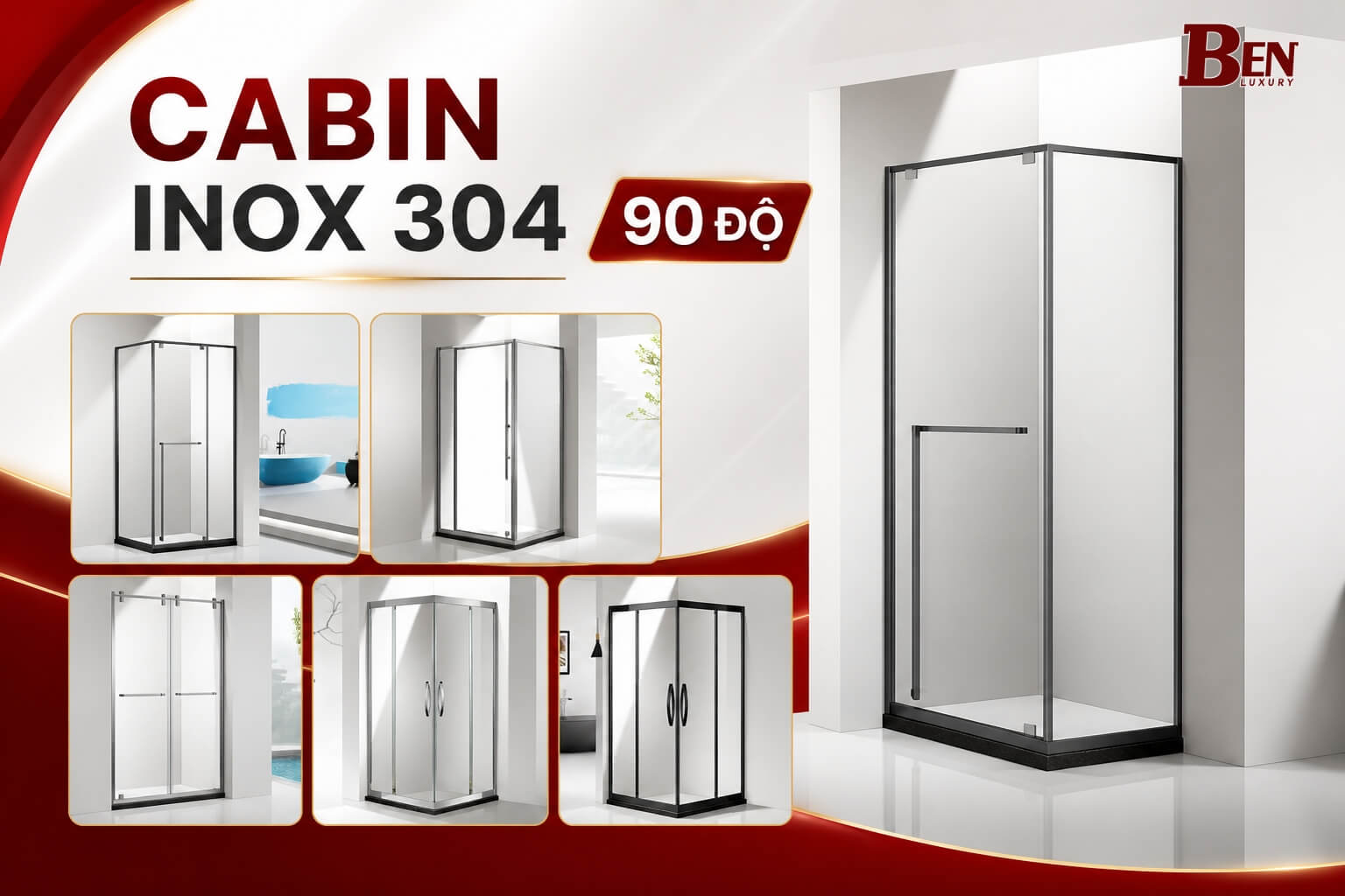 cabin phong tam inox 304 cabin khung inox 304 nha tam benluxury 9