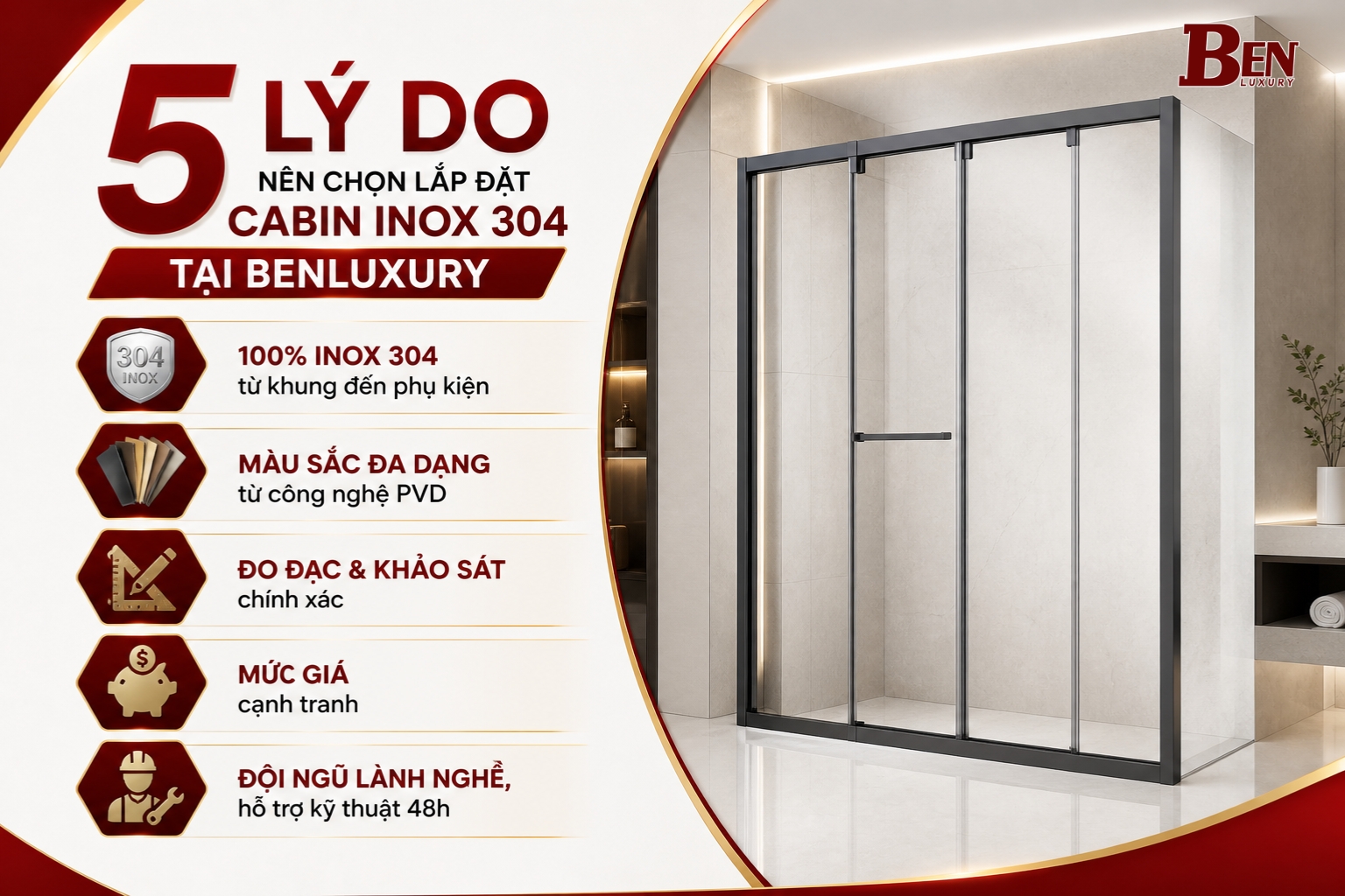 cabin phong tam inox 304 cabin khung inox 304 nha tam benluxury3