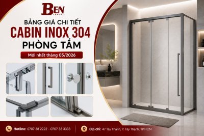 Cabin Inox 304 Phòng Tắm Cao Cấp – Cập Nhật Bảng Giá Mới Nhất 2026 | Benluxury