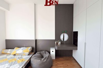 Nội Thất Gỗ MDF Ba Thanh Xám Chì Hoàn Thiện Nhà Anh Quỳnh Quận 9 – Benluxury