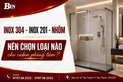 Tại Sao Nên Chọn Cabin Nhà Tắm Khung Inox 304 Thay Vì Inox 201 Hay Nhôm?