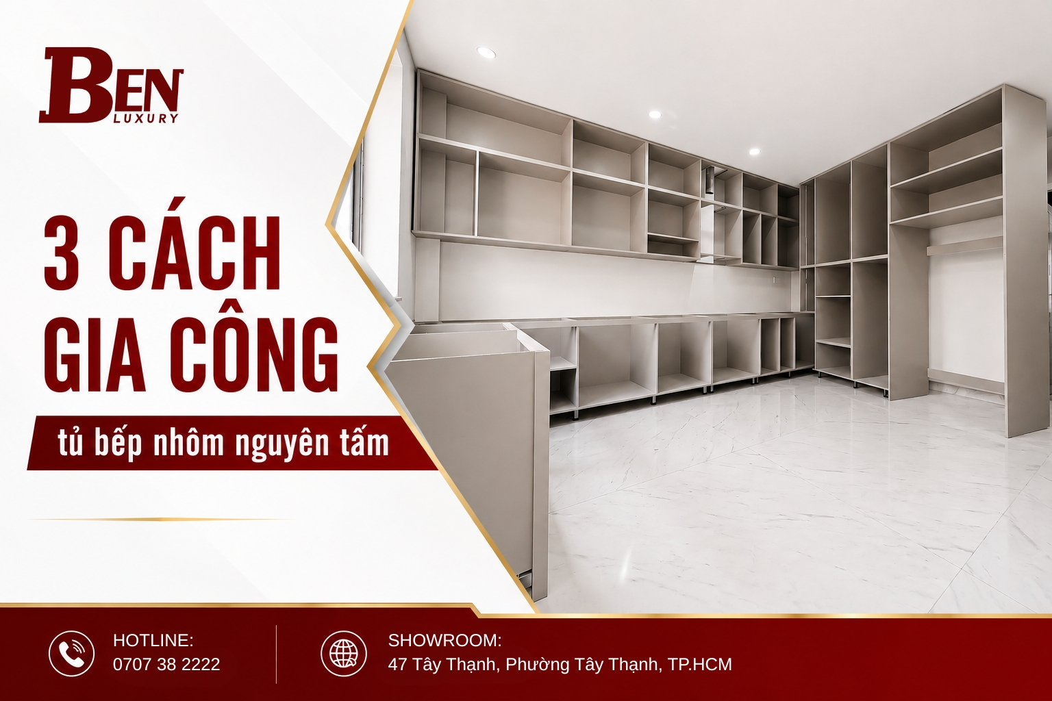 3 Cách Gia Công Tủ Bếp Nhôm Nguyên Tấm Dành Cho Thợ, Xưởng & Thầu Thi Công