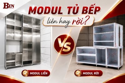 Lựa Chọn Modul Tủ Bếp Rời Hay Liền? Xu Hướng Thi Công Tủ Bếp Hệ Module 2026