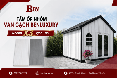Tấm Panel Cách Nhiệt Vân Gạch Benluxury - Hoàn Thiện Mặt Tiền Nhanh X3 Lần Gạch Thô