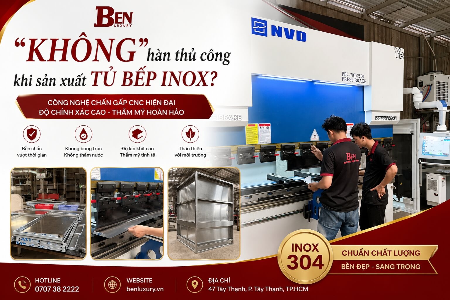 vi sao nhieu xuong khong con han thu cong khi san xuat tu bep inox