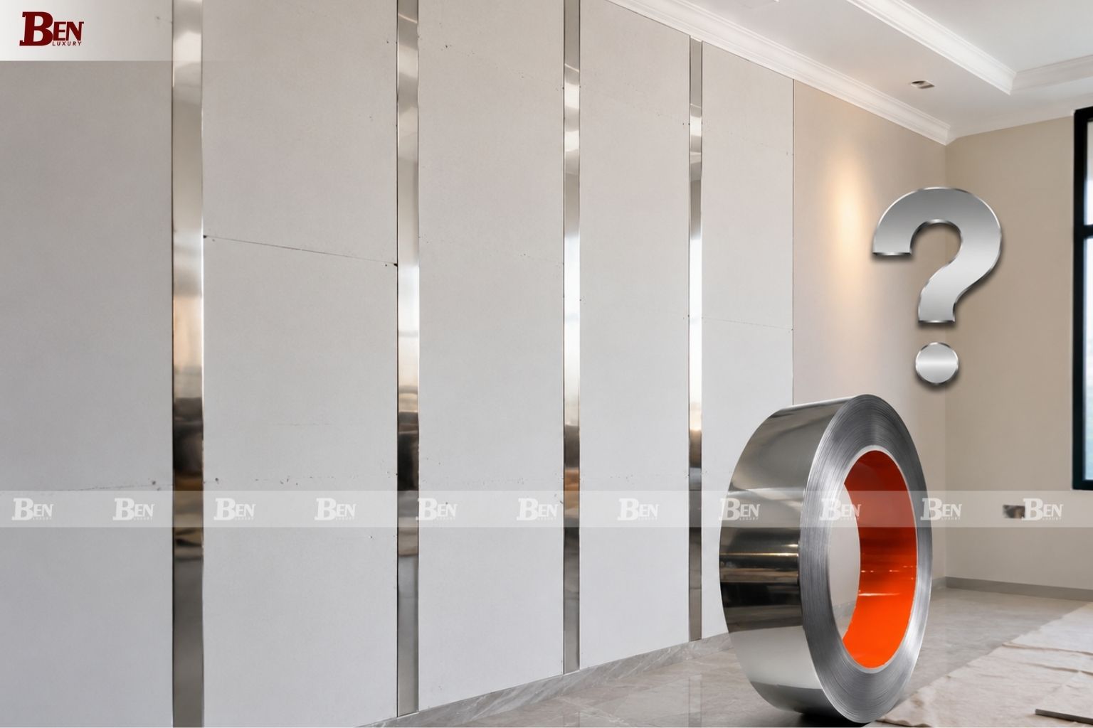 la cuon inox co dan truc tiep len tuong thach cao duoc khong 1