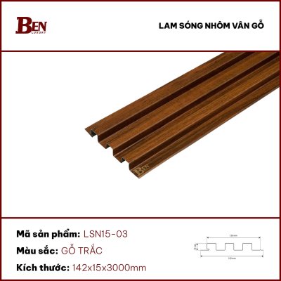 Lam Sóng Nhôm Vân Gỗ 3 Sóng